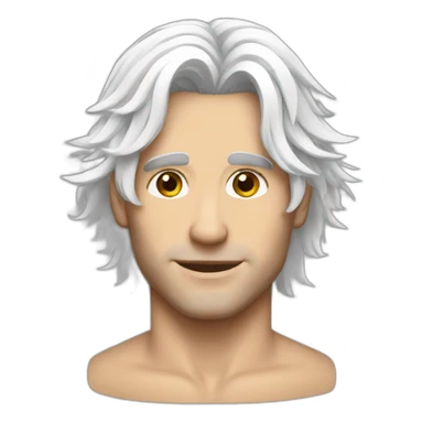 white hair sexy guy sticker