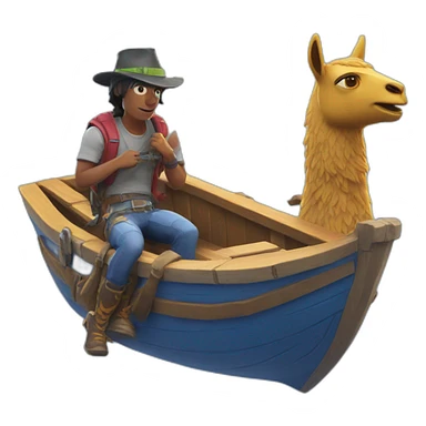 dory with fortnite llama sticker