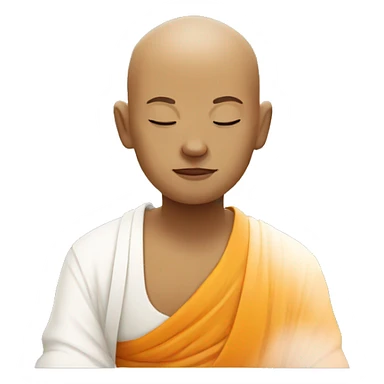meditating monk sticker