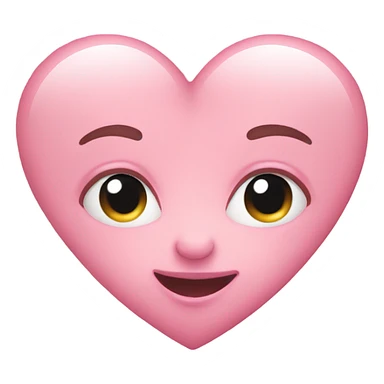 baby pink love heart sticker