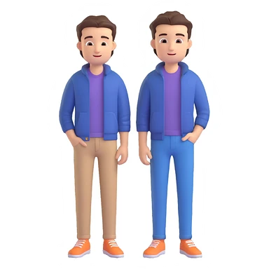 man with modern Thai look, casual hairstyle, modern clothing, friendly expression sticker