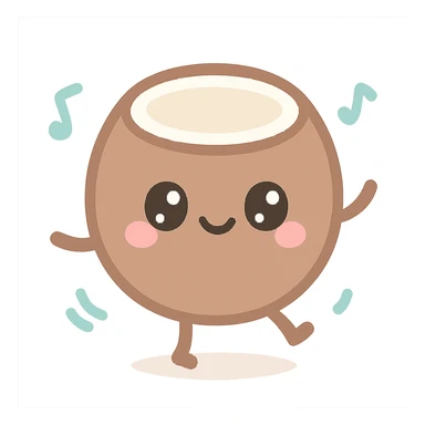 dancing coconut sticker