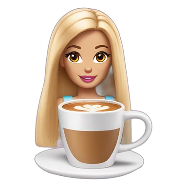 barbie drink a coffee sticker