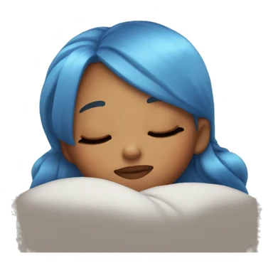Ariana sleeping with blue hair sticker