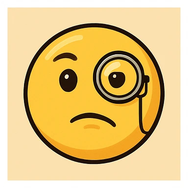 yellow face with monocle sticker