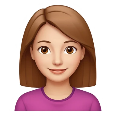 woman 40 years old brown eyes light brown straight hair smile sticker