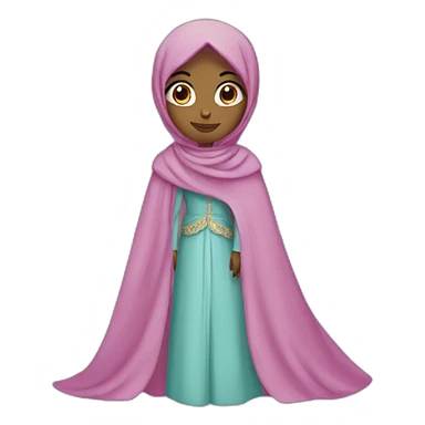 a princess with a hijab sticker