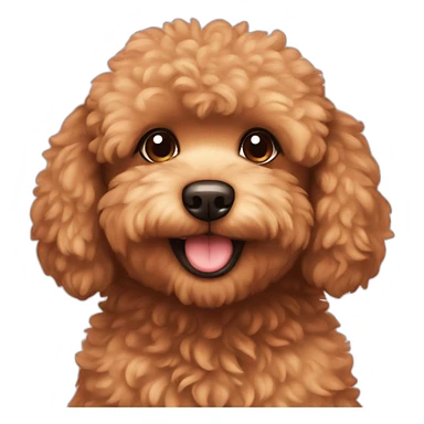 Bear like toy poodle sticker