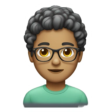 lighr skinned burnette with glasses on  sticker