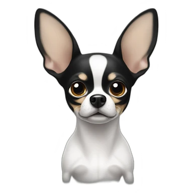 Chihuahua noir et blanc  sticker
