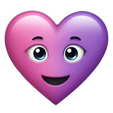 purple and pink heart sticker