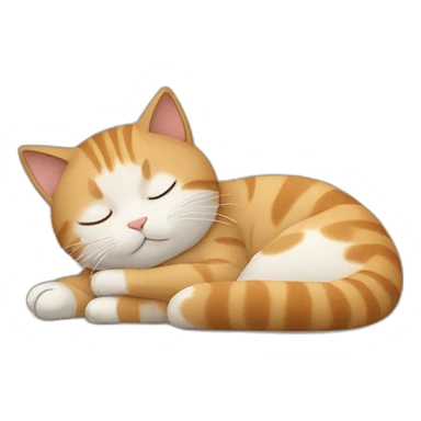 the cat is sleeping sticker