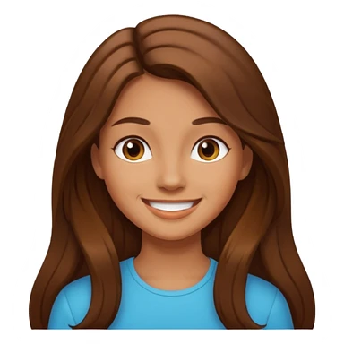 chica de cabello un poco largo color cafe , piel morena sticker