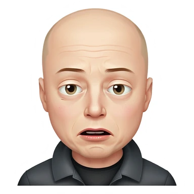 Bald Elon musk crying sticker