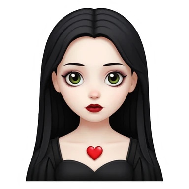 Goth girl that’s in love sticker