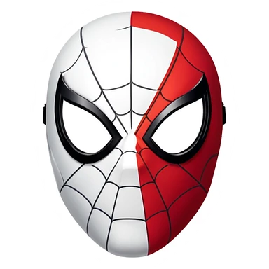 Spider-Man face mask only, classic red mask with white eyes sticker