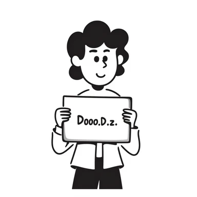 character card avatar in doodle style sticker