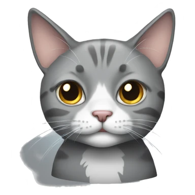 Grey old cat  sticker