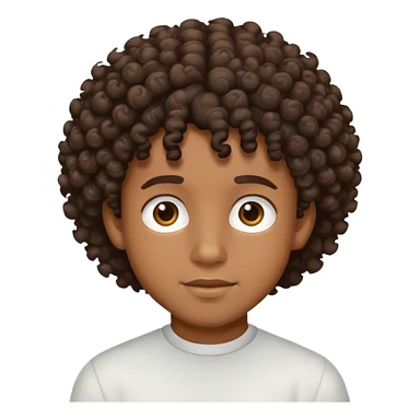 black boy with curly hair sticker