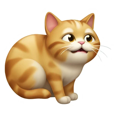 Cat farting sticker