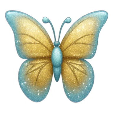 glitter ice butterfly sticker