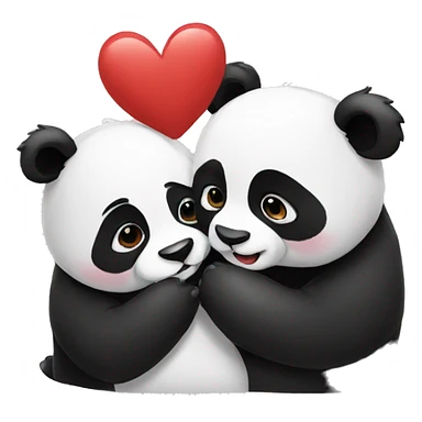 Panda kiss sticker