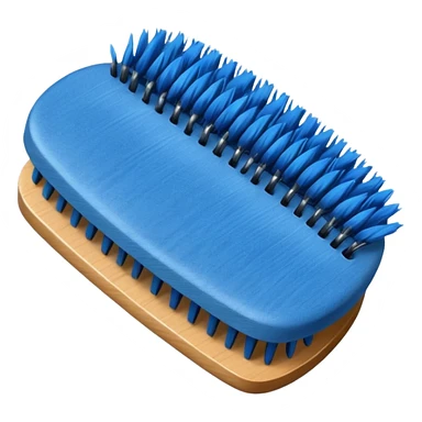 Denim hair brush sticker