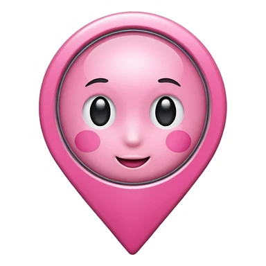 create a cute pink location pin without faces in the middle and not heart shaped  sticker
