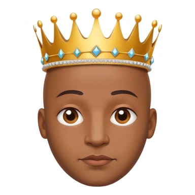 Bald man in a crown sticker