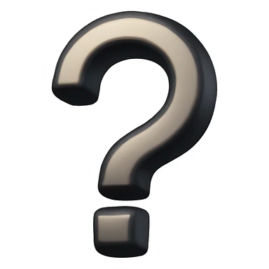 3D question mark  sticker