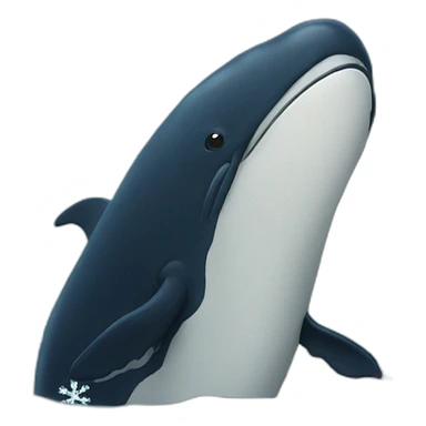 black whale christmas sticker