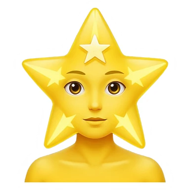 Star with a human body sticker