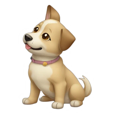 Japanese dog sticker