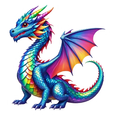 A raimbow dragon sticker