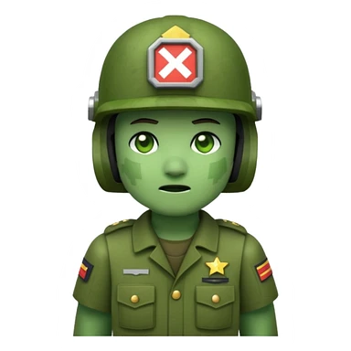 A Minecraft creeper from the military sticker