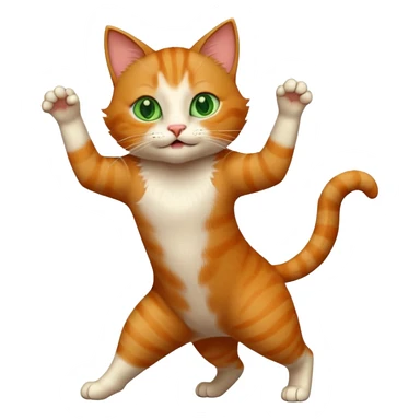 Dancing cat sticker