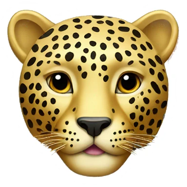 Gold leopard with floral pattern  sticker