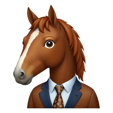 horse with tie sticker
