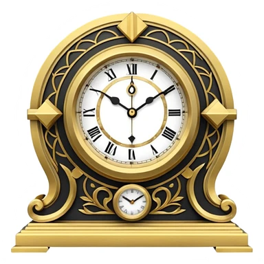 art deco mantel clock sticker