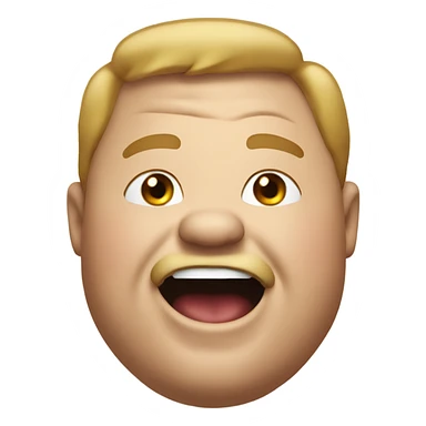 Fat guy buck teeth sticker