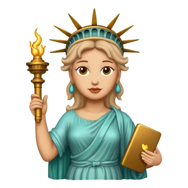 Lady Liberty with light skin sticker