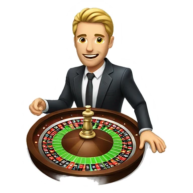 Guy playing roulette  sticker
