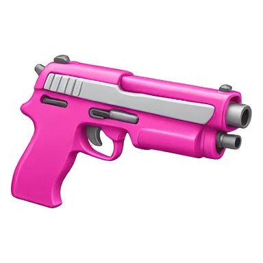 Pink cute gun sticker