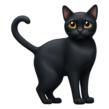 Bombay black cat with a small white spot on his chest sticker