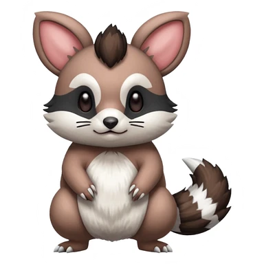 Teddiursa-Minccino-Furret-Obstagoon-fusion  sticker