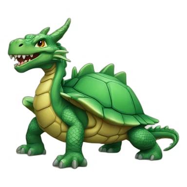 Un dragon sur une tortue sticker
