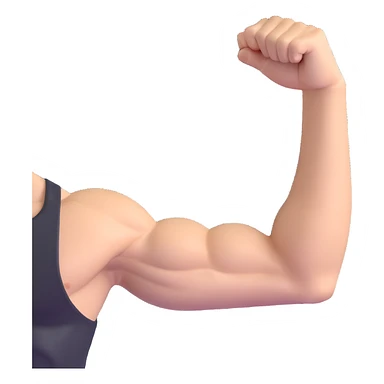 muscular arm of white young man, focus on the arm sticker