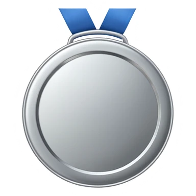 silver medal with no engraved on it sticker