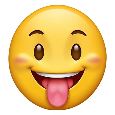 Tongue out emoji with peace sign infront of the tongue  sticker