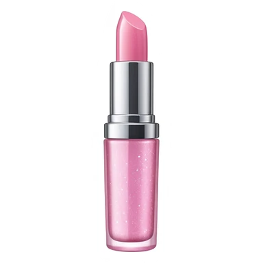 Light pink glittery lip gloss container  sticker